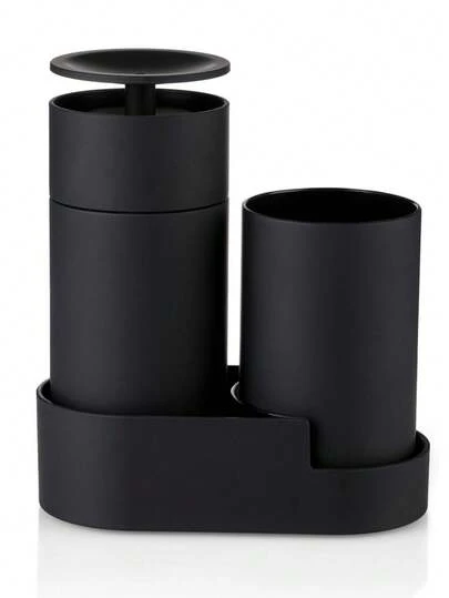 Soap Dispenser Set With Tray And Cup (Cup Holder), Suitable For Bathroom And Kitchen Organization