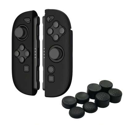 适用于 2 (2025) 的 2 个硅胶手柄套 + 8 个摇杆帽套装，防摔、防滑、防刮、防汗，提升游戏体验