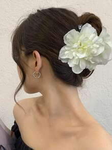 1 chiếc kẹp tóc hoa cỡ lớn phong cách Bohemian, phụ kiện tóc thời trang dành cho nữ, kẹp tóc màu hồng, kẹp tóc mùa hè, kẹp hoa, kẹp tóc du lịch biển. - Nhiều màu - Xem 9