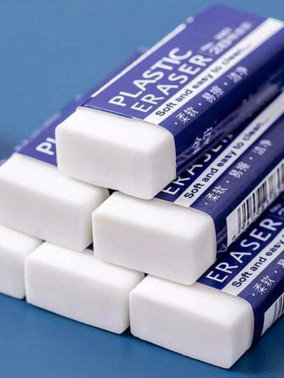Rectangular White Eraser, Exam-Use Eraser, Easily Erases Pencil Marks Without Leaving Traces, Soft And Easy To Wipe Clean, Won't Scratch, Suitable For Children, Students, And Office Use, School, Office, Art Drawing, Christmas/Back To School Gift
