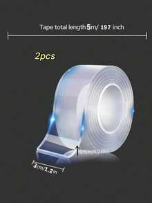 Băng keo hai mặt siêu chắc 20m (5m/cuộn), băng keo hai mặt trong suốt nano, băng keo hai mặt trong suốt nano độ nhớ cao, băng keo nano chống thấm nước, có thể tái sử dụng, băng keo trong suốt, chống thấm nước, không mối nối đa năng - trắng - Xem 12