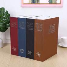 1 chiếc, màu đen, xanh dương, đỏ, hộp đựng tiền hình sách, hộp đựng đồ bí mật, hộp đựng tiền hình từ điển tiếng Anh có khóa, hộp tiết kiệm, hộp đựng trang sức, hộ chiếu và đồ vật có giá trị. Kích thước: 18.5 * 12 * 5.5cm/7.28 * 4.72 * 2.16 inch. - Mảnh duy nhất - Xem 5