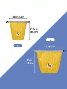 1个密封扣保温午餐包，多功能旅行收纳包，可爱卡通收纳袋，内衣杂物旅行收纳包，行李防水洗漱包，化妆包 - 彩色 - 查看 4