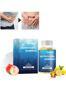 Googeer Peach Flavor Nutritional Gummies 30 Count Dietary Supplement Gummies Chewable Daily Wellness Support Nutrient Packed Gummy Vitamins For Adults Natural Peach Flavor Convenient Dietary Supplement For Men And Women - - - View 2