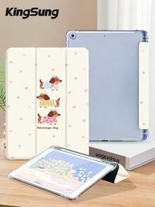 Kingsung Polka Dots And Poodle Dogs Pattern Tablet Protective Case,Compatible With IPad 9.7/10.2/10.5/10.9/12.9/Pro 11, 10th Gen,Compatible With Samsung Galaxy Tab S6 Lite 10.4 Inch,Compatible With Kindle Paper White 12th Gen 2024,Kindle 11th Gen 2022, Clara Colour,Soft Anti-Fall Protection,Smart Stand/Automatic Wake Up/Sleep - Multicolor - View 4
