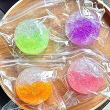 1个手工糖球减压球,彩色水晶抗压球,肌肉力量训练,慢回弹挤压玩具,史莱姆水果冰淇淋减压玩具,生日、节日、圣诞节、复活节的完美礼物 - 彩色 - 查看 4