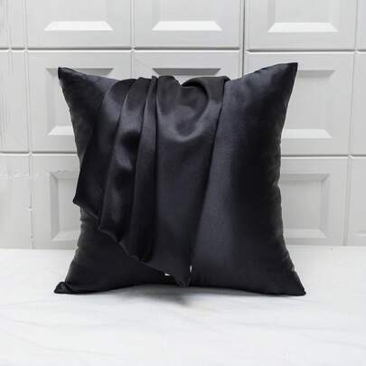 Soft And Smooth Satin Pillowcase With Zipper Opening, Measuring 45 * 45 Inches Throw Pillow Covers Silk Pillow Case Pillow Covers Essential