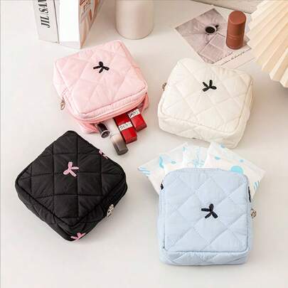 Túi đựng băng vệ sinh và tampon nhiều màu sắc, túi đựng đồ dùng cá nhân tối giản, dung tích lớn, tiện dụng cho băng vệ sinh, tampon và miếng lót, túi đựng mỹ phẩm thiết yếu cho phụ nữ, phù hợp cho du lịch, học tập và sử dụng hàng ngày.