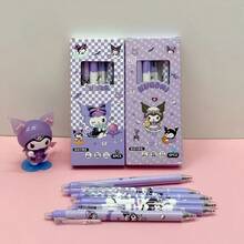 SANRIO 6支/套卡通可擦笔，高品质Kumimoku按压式笔，ST笔尖，适合学生使用 - 中性可擦筆 - 查看 9