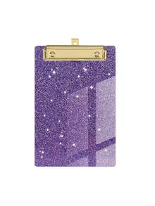 亮片亚克力服务员写字板，A6尺寸服务员笔记本，带金属夹，餐厅点餐和桌面菜单夹，闪亮咖啡厅酒吧文具礼品 - 長方形 - 查看 15