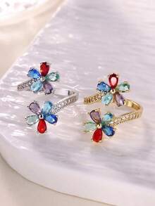 1 chiếc nhẫn hình rắn, thiết kế tối giản hở hai đầu, nhẫn thời trang độc đáo sang trọng. - Một cỡ - Xem 4