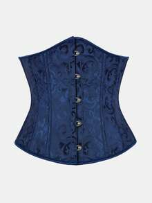 复古宫廷风多色提花束腰带，前扣式鱼骨强力塑形，适合万圣节、派对、婚礼、复古装扮 - 彩色 - 查看 60