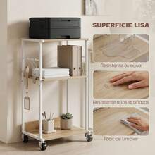 HOMCOM Suportes para impressora - Maple - Ver 4