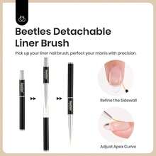 Beetles Top Coat Base Gel & Nail Glue Set-3Pcs No Wipe Top Coat Gel Nail Polish & Base Coat With 9 In 1 Nail Glue Shine Effect Long Lasting Soak Off Uv Light Lamp Diy Nail Gifts For Women & Girls - 2PCS 15ML Blooming Gel and Builder Nail Gel - 查看 2
