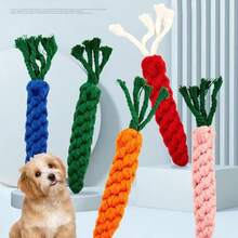 Bộ 5 món đồ chơi gặm hình củ cà rốt cho chó, đồ chơi gặm bền chắc, thích hợp cho việc gặm nhai mạnh, giải trí và tương tác, làm sạch răng và gặm nhai. - Nhiều màu - Xem 4