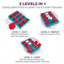QILP By  Dog Brick Interactive Treat Puzzle Enricent Toy Level 2 Intermediate Plastic Blue Advanced Cognitive Stimn For D - Dog Brick Red White Blue - View 4