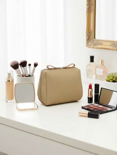 1 Chiếc túi đựng đồ dùng cá nhân cỡ lớn, chống thấm nước, làm từ chất liệu PU, thích hợp cho nữ, dùng khi đi du lịch, đựng mỹ phẩm, đồ dùng vệ sinh cá nhân, bút chì hoặc làm quà tặng. Đây là món quà tuyệt vời nhất dành cho mẹ, con gái, bạn gái, giáo viên và bạn bè, và là vật dụng không thể thiếu trong mùa tốt nghiệp, mùa cưới và các dịp lễ khác.