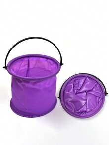 Foldable Bucket With Handle, Mini Collapsible Beach Bucket, Pencil Wash Bucket, PVC Paint Bucket, Multi-Functional Foldable Fishing Bucket For Outdoor Use, Gardening Watering, Cruise Cleaning, Camping, Travel, Beach, Pool, Picnic Essentials - Folding Bucket - View 12