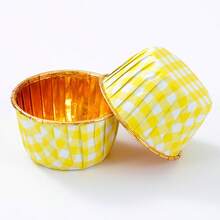 50个装不粘大号纸杯蛋糕纸杯防油纸杯蛋糕衬垫婚礼派对装饰加厚金色松饼纸烘焙杯 - 查看 8