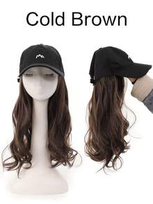 Synthetic Hat Wig 16 Inch (About 40cm) Baseball Cap With Adjustable Hat Wave Curly Hairpiece For Women Daily Use - Multicolor - View 9