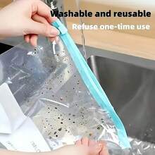 60 Ziplock Food Storage Bags, Three Sizes(10L,30M,20S), Reusable & Leak-Proof, Ideal For Fruits, Grains, Vegetables, Meat, Kitchen Organization Essentials, Reusable Snack Containers, Zipper Sliding Lock Bag. - View 7