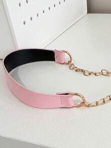 Minimalist Stylish Versatile PU Shoulder Crossbody Small Bag, Niche Lightweight Mini Phone Bag Handbag - Pink - View 4