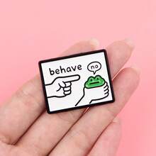 I WANT TO BURN THINGS Funny Frog Quotes Enamel Pins Cartoon Animals Raccoon Brooch Lapel Pin Badge On Backpack Clothing Accessories Fashion Jewelry Gifts - Black - View 6