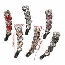 1个时尚复古11.5厘米水晶花朵香蕉发夹，优雅马尾辫发圈，适合日常、派对、聚会、节日氛围，时尚发饰，优雅发爪，女士发夹，休闲发卡 - 彩色 - 查看 8