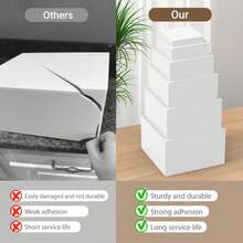 五面亚克力食品展示架 - 中空底座，适用于早餐、自助餐、婚礼、派对等场合 - 白色 - 查看 4