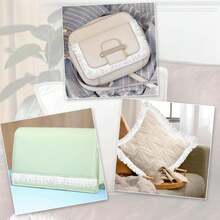 Yuomeaz 55 Yards Double Layer White Lace Ribbon, Vintage Ruffle Trim, 196 In Width Fabric Embroidered For Sewing, Clothes, Dresses, Craft, Bag, Gift Package, Bouquet, Wedding Decoration - Trắng - Xem 4