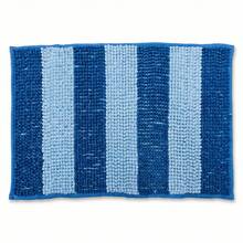 1pc 40x60cm Super Soft Absorbent Non-Slip Rectangular Polyester Chenille Striped Bathmat, Hot Melt Adhesive Bottom, Thick Plush Bedroom Bedside Rug, Multiple Colors Available, Machine Washable & Quick Dry - Multicolor - View 12