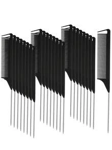 Bộ 10 lược chải tóc, bao gồm lược chia ngôi, lược đuôi nhọn, lược tạo độ phồng bằng sợi carbon chịu nhiệt, lược tạo kiểu, bàn chải tóc, lược, dụng cụ làm tóc, sản phẩm và phụ kiện chăm sóc tóc, thích hợp cho tiệm cắt tóc và thẩm mỹ viện. - Nhiều màu - Xem 1