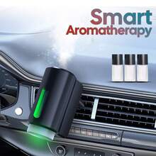 Smart Car Air Freshener Diffuser - Lasts 45 Days, Rechargeable, 3 Adjustable Modes And Auto-Off Function, 3/6 Bottles (Perfume And Ocean Scent), Car Dashboard Decoration, Unisex Gift - A - View 4