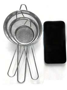Dụng cụ lọc trà bằng thép không gỉ, lưới mịn, có tay cầm - Dụng cụ lọc bột trà Matcha kiểu Nhật. - Bạc - Xem 6