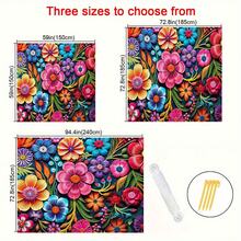1 pieza Dosel floral bohemio - Toldo portátil y ligero para sombra al aire libre, adecuado para playa, camping, jardín, picnic. Para todo el año, montaje rápido (sin incluir los postes), aplicable para balcón, piscina y talla grande - A - Ver 5
