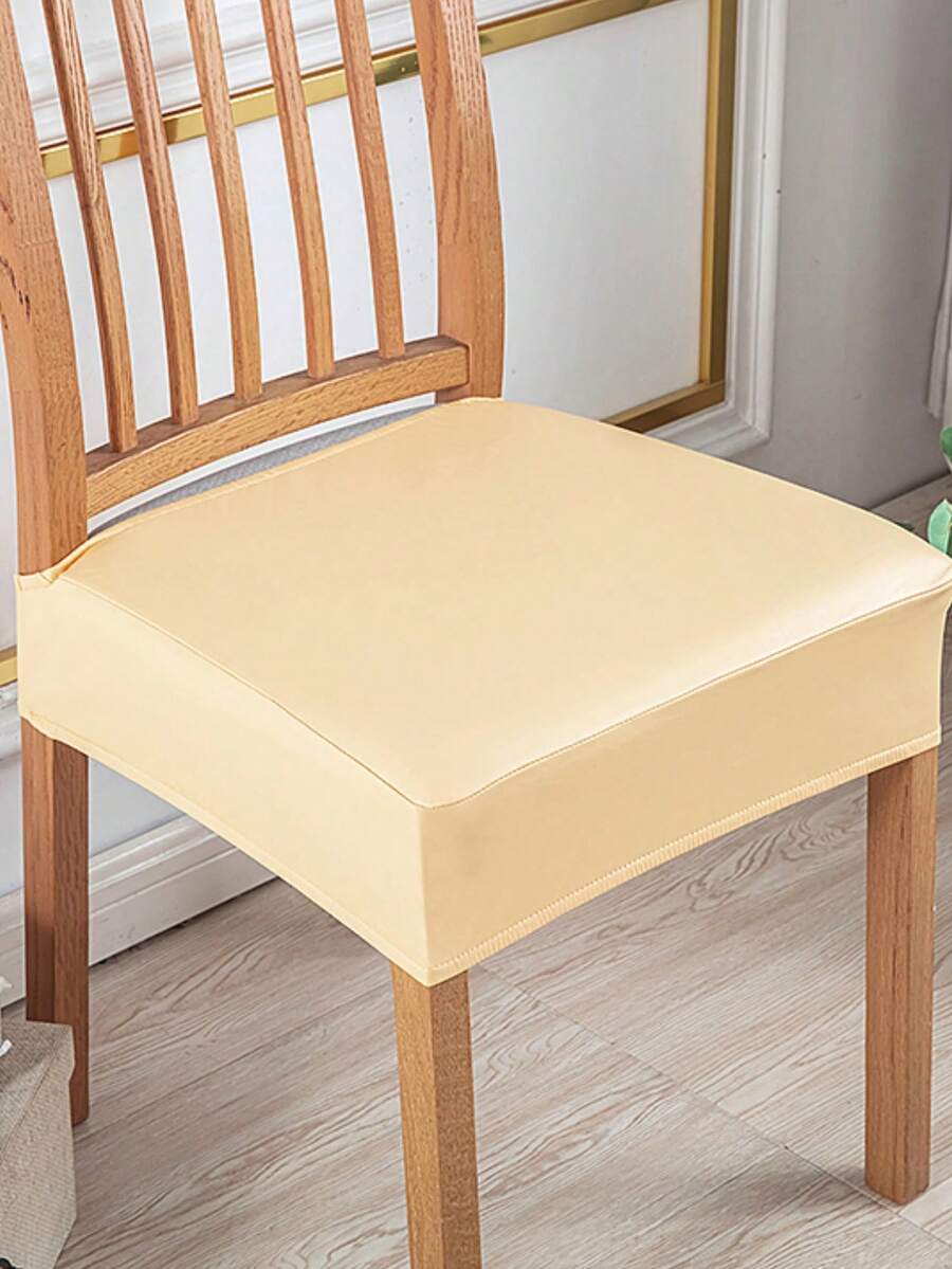 Bộ 1/4/6/20 chiếc bọc ghế PU co giãn chống thấm nước, chống bám bẩn, dùng cho bàn ăn gia đình, ghế đẩu, đệm ghế khách sạn, có thể tháo rời. - Màu vàng - Xem 1