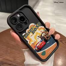 1 Peça Capa de Telefone com Design de Relâmpago McQueen e Mater do Deserto da Disney Pixar Cars, Pronto para a Estrada, Adequado para iPhone 17/17 Pro/17 Pro Max/17 Air/16/15/14/13/12/11/X Series, Capa iPhone 17 Pro Max, Capa iPhone 17 Pro, Capa iPhone 17, Lembrancinhas para a Namorada - Rosa chiclete - Visão 3