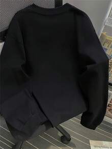 Nueva sudadera para chicos a la moda en primavera y verano. Camiseta de manga larga estampada de la marca Heavy Cotton. Sudadera para hombre, nueva, casual, holgada, versátil, para deportes al aire libre, transpirable, de talla grande, para primavera y otoño. - Blanco - Ver 8