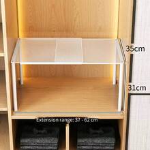 Estantería de almacenamiento ajustable y expandible de uso pesado - Unidad de estantería de metal apilable que ahorra espacio, superficie pulida, sin necesidad de montaje. Ideal para cocina, dormitorio, organización de escritorio, estantería de almacenamiento, estantería multiusos, organizador, estantería de cocina, accesorios de cocina, estantería para zapatos, estantería de almacenamiento, estantería montada en la pared. - Blanco - Ver 4
