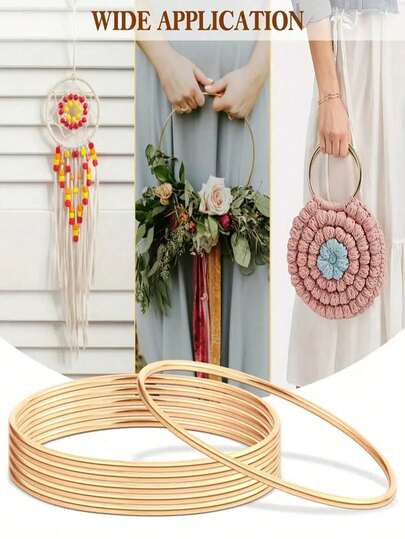 10/15/20 peças Anéis de Metal de 2/3/4 Polegadas para Artesanato, Filtros dos Sonhos, Decoração de Mesa Central