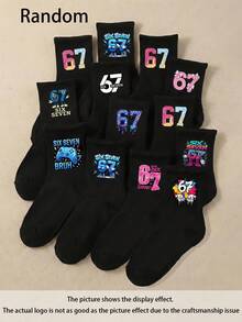 4/8 双随机编号 67 儿童袜子，女童日常时尚、休闲运动、校园风，适合户外旅行、跑步、篮球、校园聚会等场合，可作为生日礼物、节日礼物、儿童节礼物。 - 彩色 - 查看 14