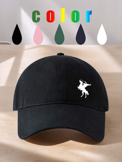 1顶男女通用时尚骑士士兵印花棒球帽 - 可调节老爹帽/棒球帽 - 男女通用休闲帽，适合户外运动、旅行和跑步