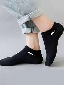 5/10/15/20/25/30 đôi tất thuyền cổ thấp họa tiết hình học unisex, thoải mái, thoáng khí, nhẹ, phù hợp cho mặc hàng ngày, thể thao, du lịch, đi học. - Nhiều màu - Xem 2