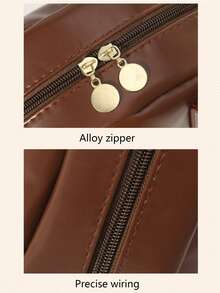 1 túi đựng mỹ phẩm vỏ PU, túi đựng đồ vệ sinh cá nhân chống thấm nước dung tích lớn, túi xách tay - Nhiều màu - Xem 8