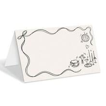 25/50 Thẻ để bàn cưới dạng lều kèm nơ đen, thẻ ghi tên khách mời hình quả cầu disco trang trí bánh cưới. - A - Xem 4