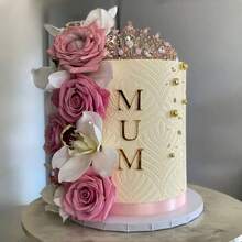 1 cái/3 cái phụ kiện trang trí bánh kem bằng acrylic màu vàng "Chúc mừng Ngày của Mẹ"/"Mẹ", thích hợp cho tiệc sinh nhật và Ngày của Mẹ. - nhiều màu - Xem 3