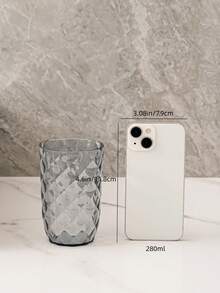 2个/4个装菱形图案透明牙刷架杯，家用饮水杯 - 彩色 - 查看 5