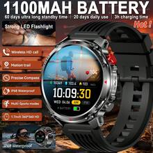 Đồng hồ thông minh thể thao ngoài trời nam GUHUAVMI 2026 mới, pin dung lượng lớn 1100mAh, màn hình cảm ứng HD 360*360 1.7 inch, tích hợp gọi điện không dây, trợ lý giọng nói, chức năng nhắc nhở, đèn pin LED mạnh, chống nước IP68, đồng hồ, nhiều chế độ thể thao, la bàn, theo dõi chuyển động, theo dõi thể dục với đếm bước, quãng đường, lượng calo, vòng đeo tay thể thao dành cho nam, thân máy hợp kim cường độ cao, thiết kế ngoại hình thời trang, tương thích với iPhone, món quà tuyệt vời. - Xem 21