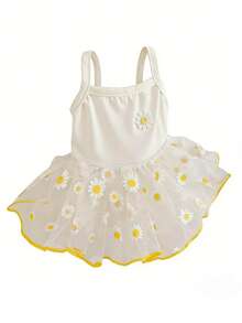 一件雏菊印花薄纱宠物连衣裙，配同色黄色蝴蝶结发夹；白色针织无袖狗狗猫咪服装，适合幼犬和幼猫；甜美公主风宠物套装，黄色滚边，适合中小型犬猫；轻盈透气的夏季宠物连衣裙，适合日常穿着和拍照；生日礼物、情人节礼物、复活节礼物、圣诞节礼物，送给朋友、男友、女友、家人、老师、同事的礼物。 - 彩色 - 查看 14