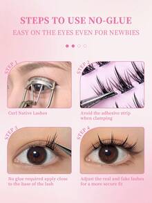 MAANGE Bộ 36 cụm mi giả Manga không cần keo, kèm nhíp và dụng cụ uốn mi, mi giả tự làm kiểu đuôi cá Manga tự nhiên, giúp mắt cong và to hơn, vẻ ngoài tự nhiên, siêu nhẹ, mềm mại và có thể tái sử dụng, quà tặng cho phái nữ, dễ dàng gắn mi, không gây khó chịu, có thể tái sử dụng. - CC - Xem 11